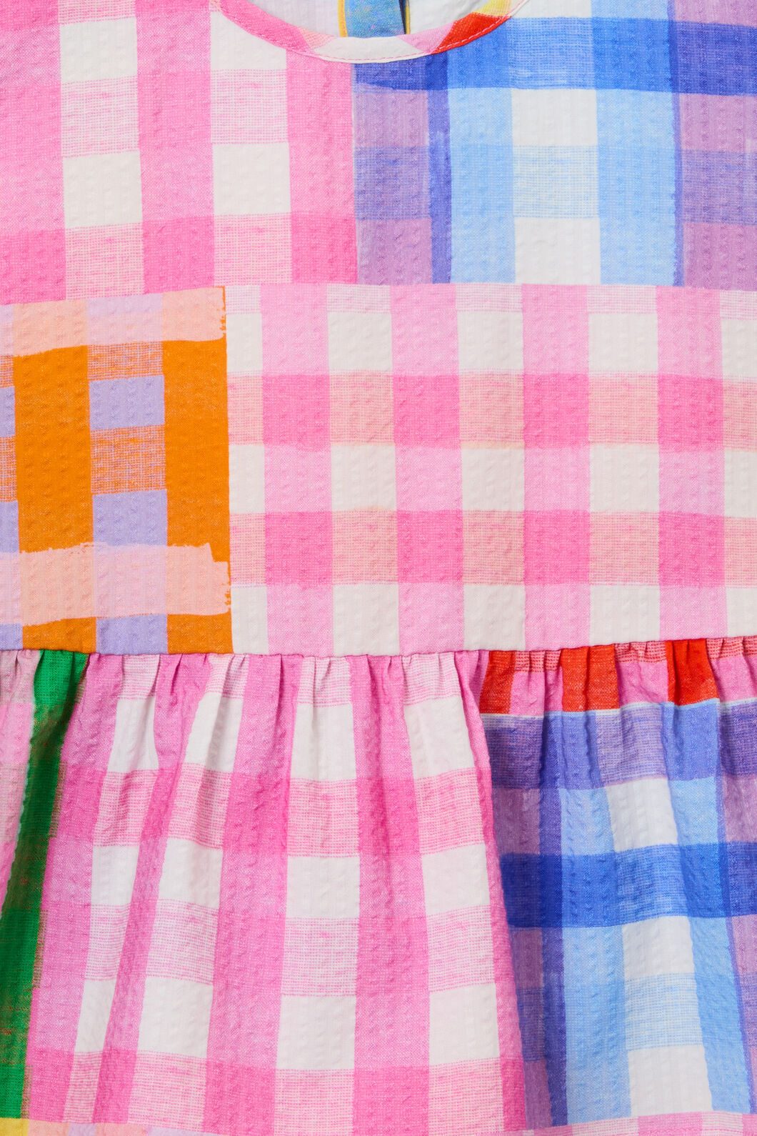 Gorman NZ - Vichy Check Kids Frill Top - multi
