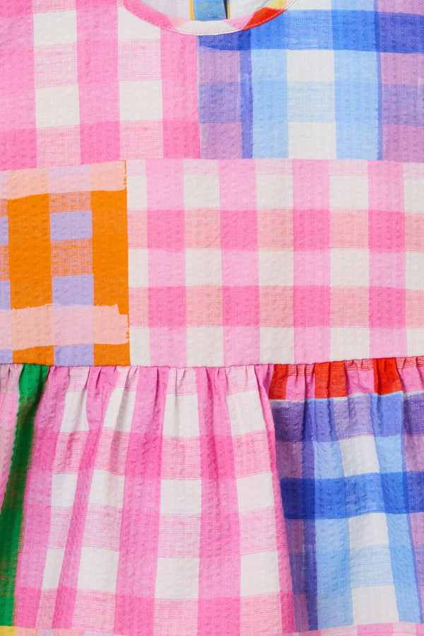 Gorman NZ - Vichy Check Kids Frill Top - multi