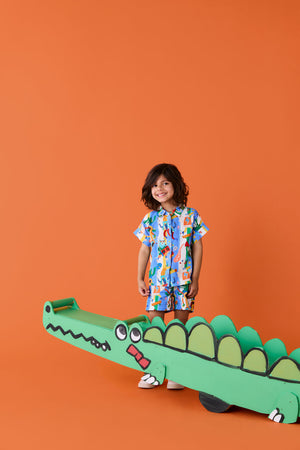 Gorman NZ - Lets Go Stripe Kids Shirt - multi