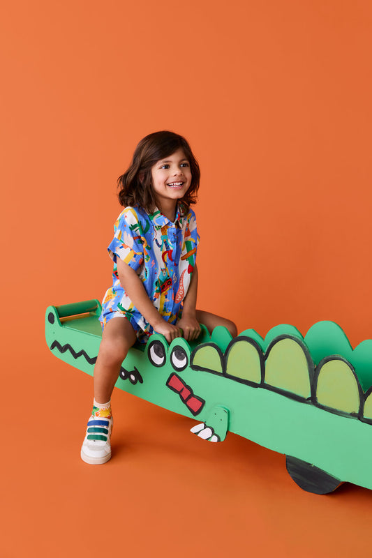 Gorman NZ - Lets Go Stripe Kids Shirt - multi