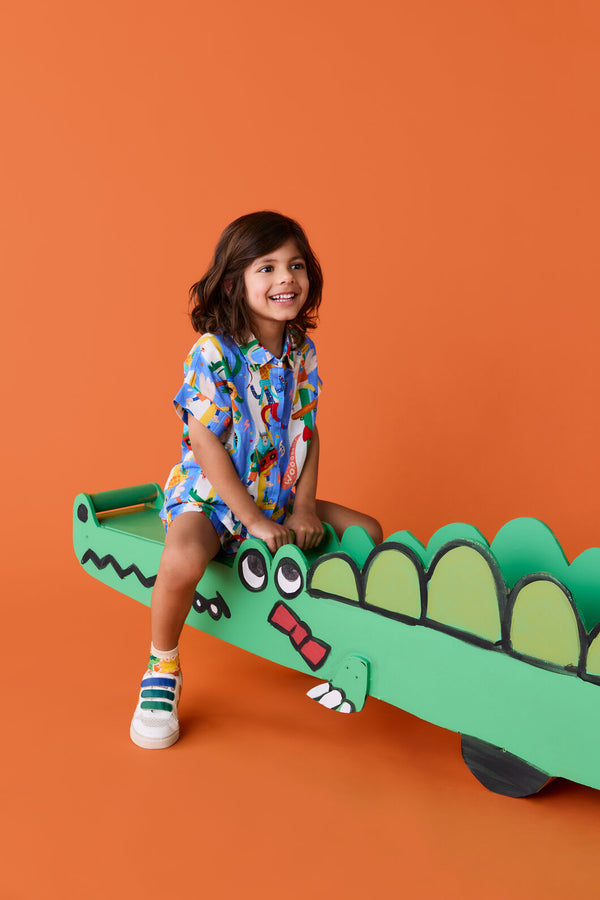 Gorman NZ - Lets Go Stripe Kids Shirt - multi
