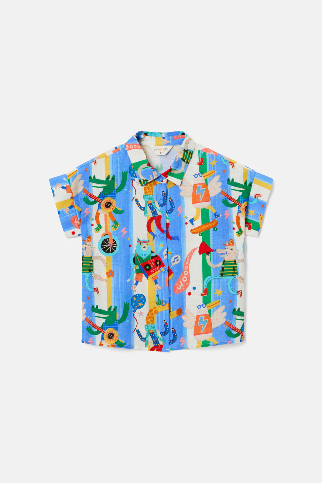 Gorman NZ - Lets Go Stripe Kids Shirt - multi