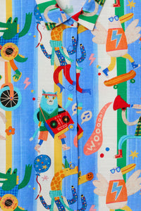 Gorman NZ - Lets Go Stripe Kids Shirt - multi