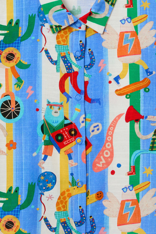 Gorman NZ - Lets Go Stripe Kids Shirt - multi