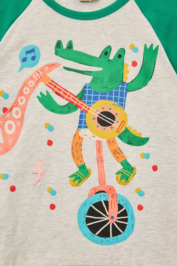 Gorman NZ - Party Croc Kids SS Raglan Tee - multi