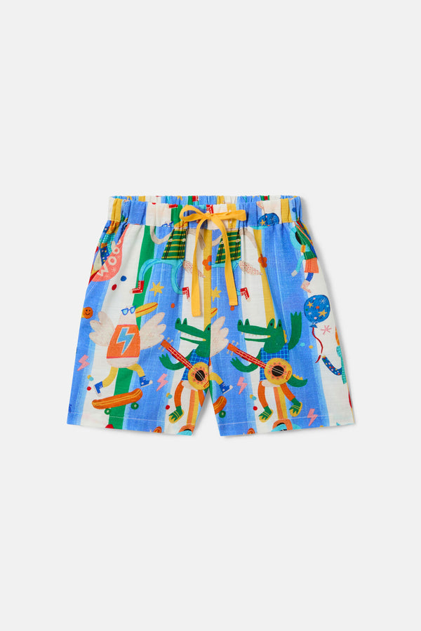 Gorman NZ - Lets Go Stripe Kids Shorts - multi