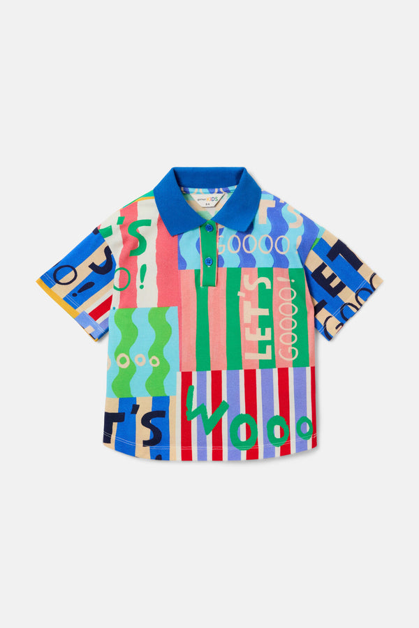 Gorman NZ - Woohoo Stripe Kids Polo Top - multi