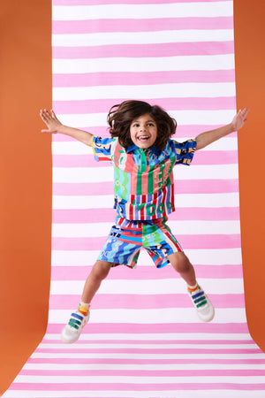 Gorman NZ - Woohoo Stripe Kids Shorts - multi