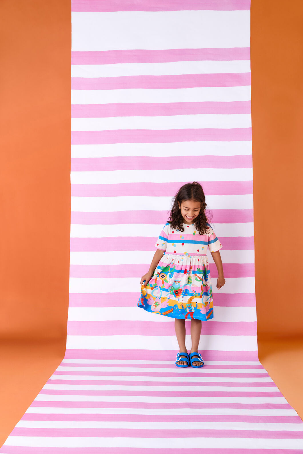 Gorman NZ - Party Stripe Kids Dress - multi