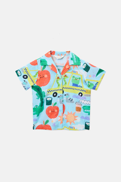 Gorman NZ - Taxi Kids Shirt - blue