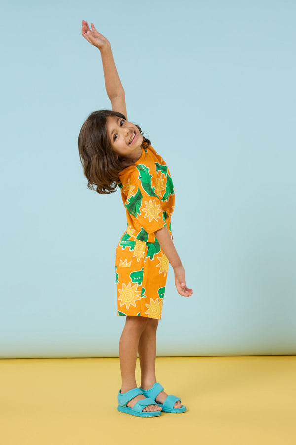 Gorman NZ - Sunny Croc Kids Shorts - orange