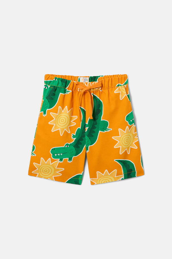 Gorman NZ - Sunny Croc Kids Shorts - orange