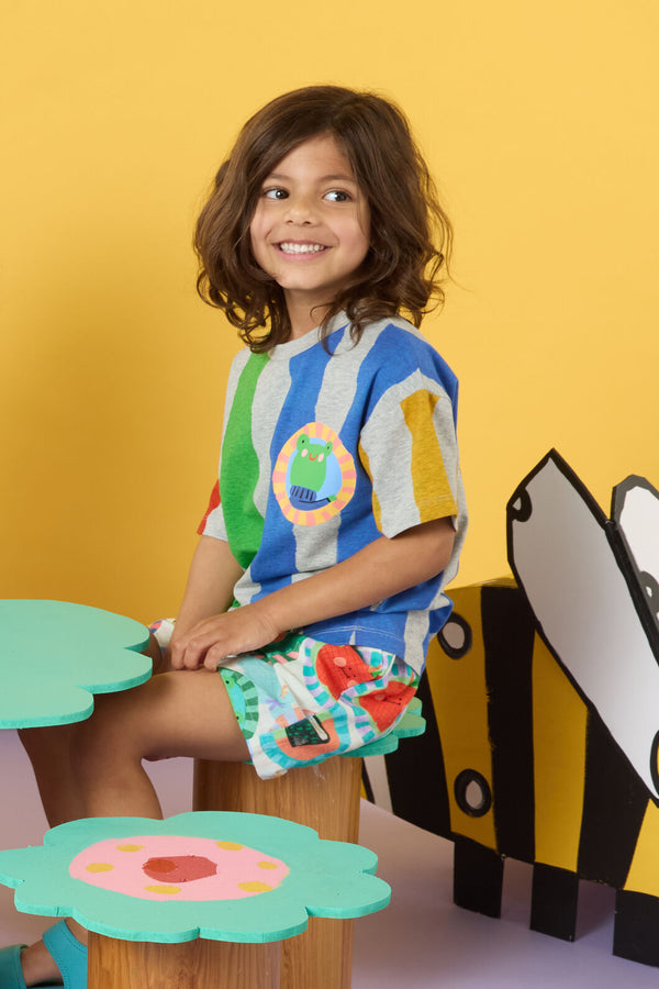 Gorman NZ - Froggy Stripe Kids SS Tee - multi