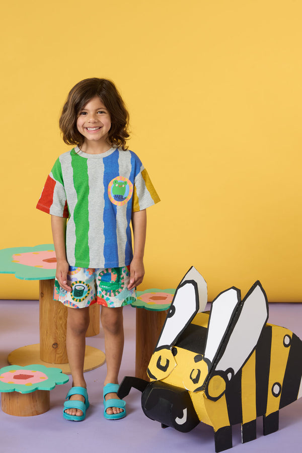 Gorman NZ - Froggy Stripe Kids SS Tee - multi