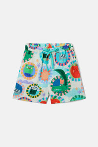 Gorman NZ - Animal Stamp Kids Shorts - cream