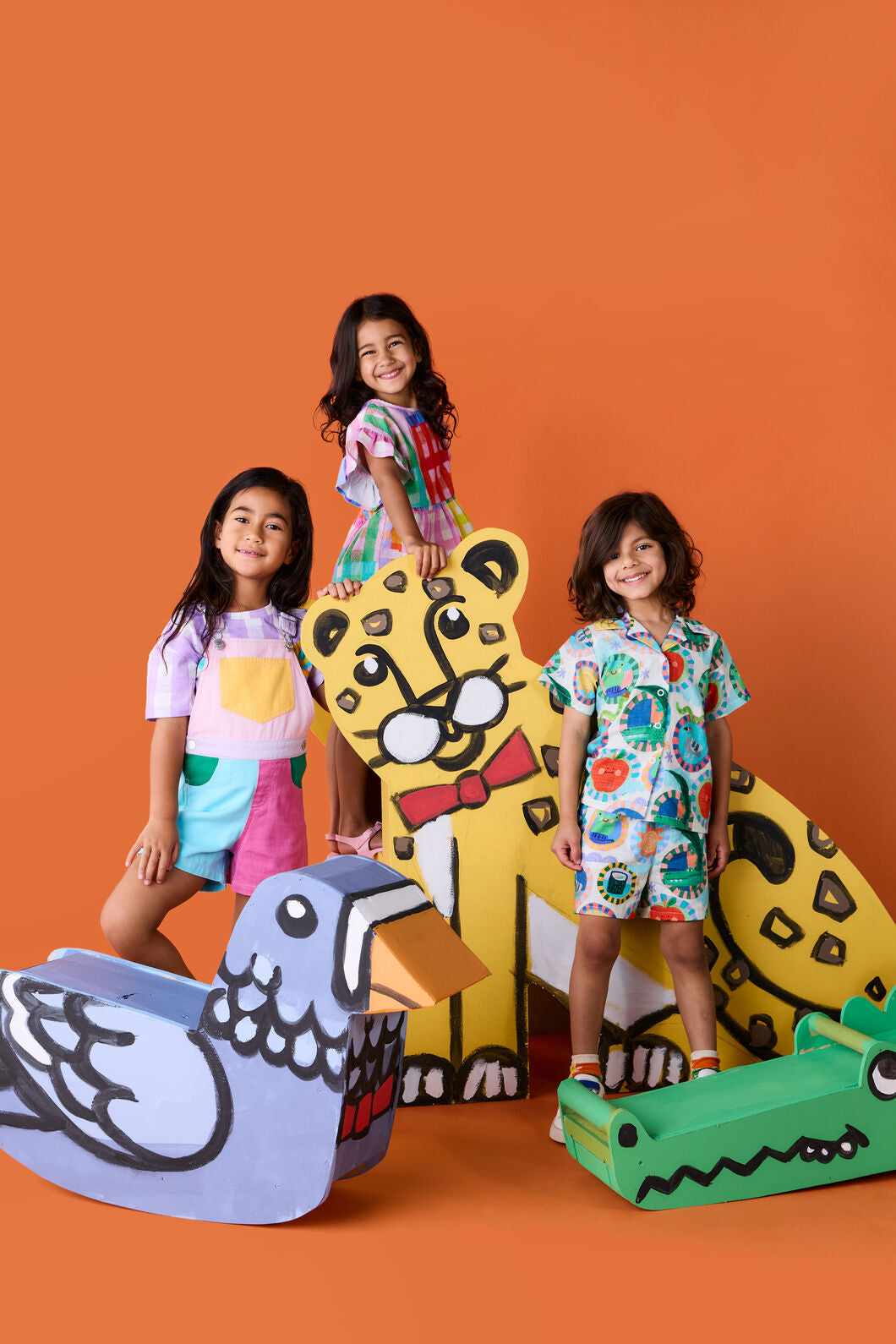 Gorman NZ - Animal Stamp Kids Shirt - cream