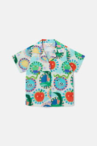 Gorman NZ - Animal Stamp Kids Shirt - cream