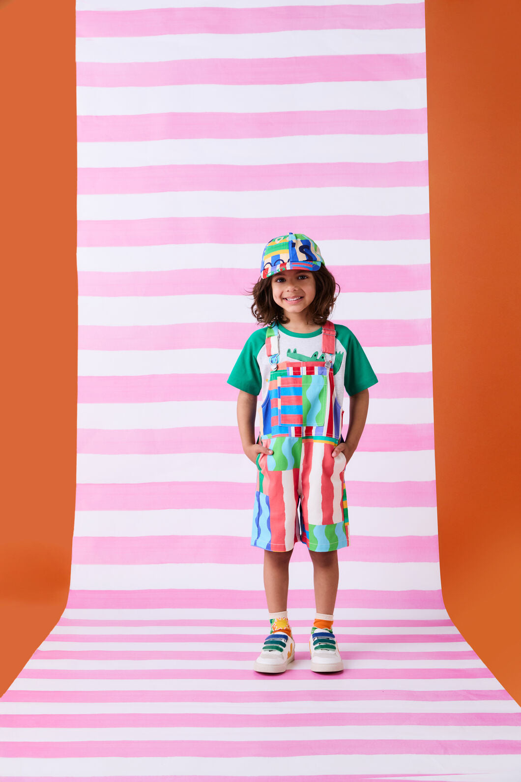 Gorman NZ - Stripe Mix Kids Overalls - multi