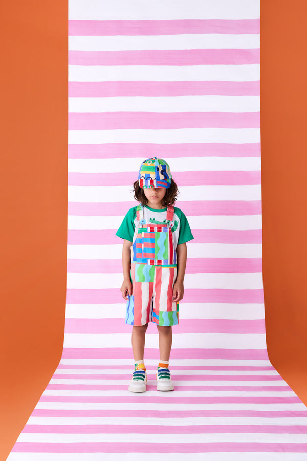 Gorman NZ - Stripe Mix Kids Overalls - multi