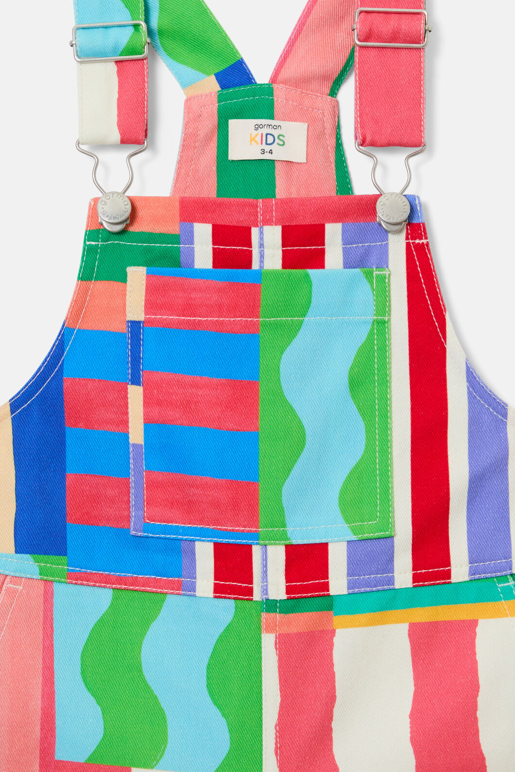 Gorman NZ - Stripe Mix Kids Overalls - multi