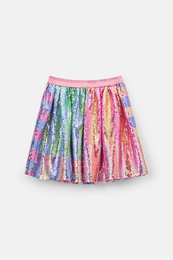 Gorman NZ - Stripe Mix Kids Sequins Skirt - multi