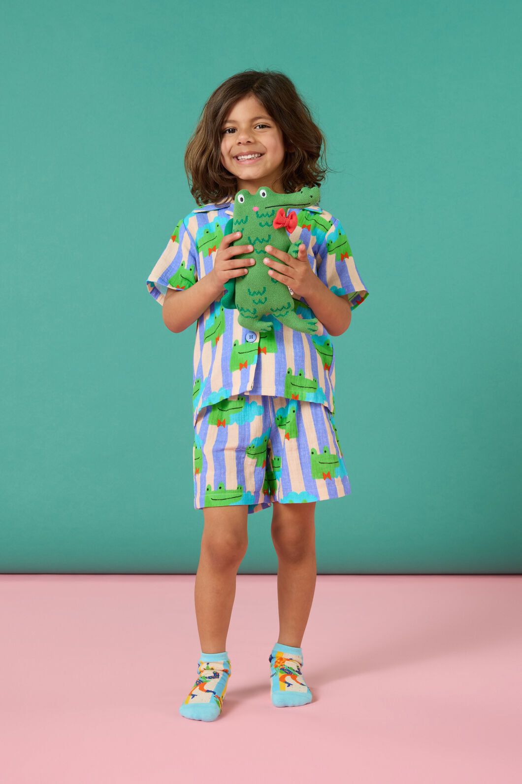 Gorman NZ - Croc Stripe Kids Pyjama Set - multi