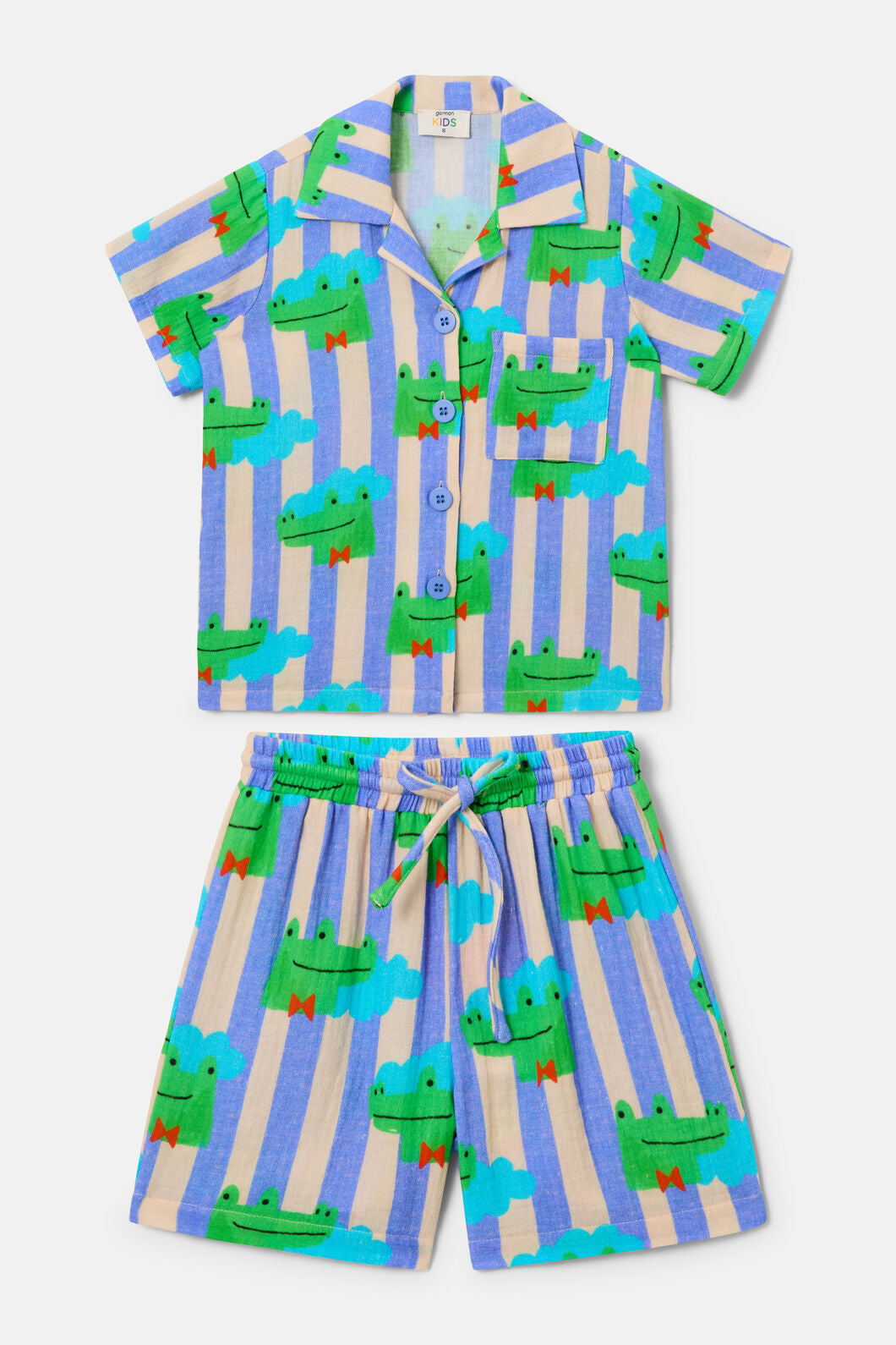 Gorman NZ - Croc Stripe Kids Pyjama Set - multi