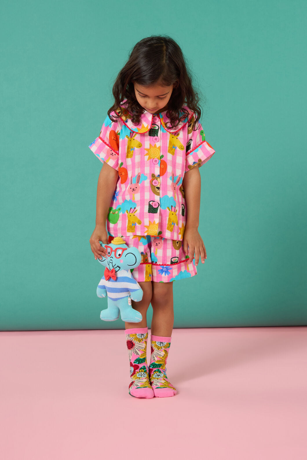 Gorman NZ - Happy Guys Gingham KidsPyjama - pink