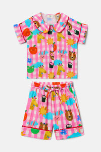 Gorman NZ - Happy Guys Gingham KidsPyjama - pink