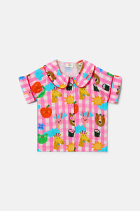 Gorman NZ - Happy Guys Gingham KidsPyjama - pink