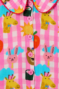 Gorman NZ - Happy Guys Gingham KidsPyjama - pink
