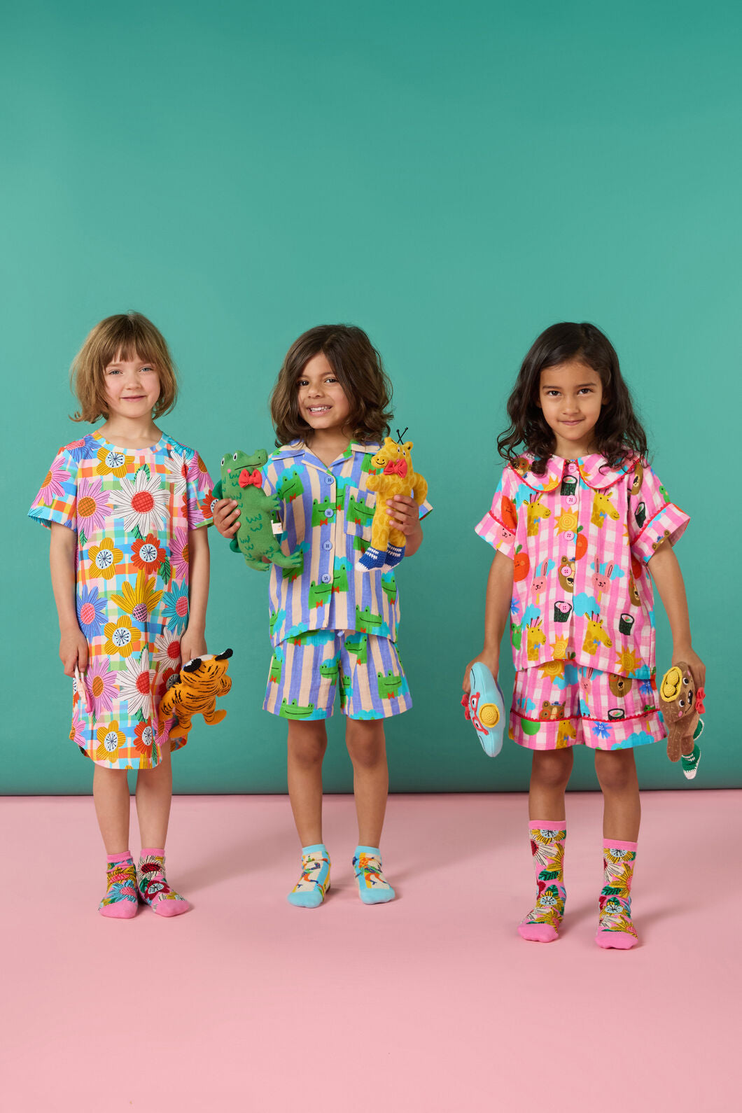 Gorman NZ - Happy Guys Gingham KidsPyjama - pink