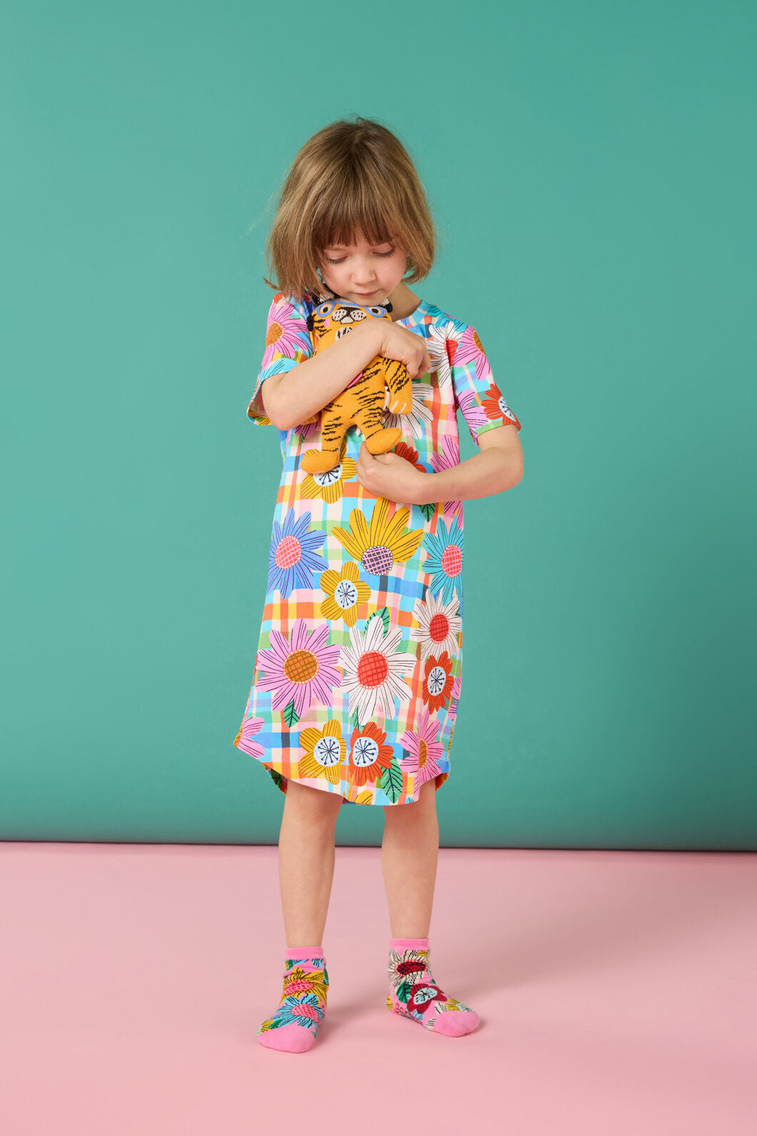 Gorman NZ - Blooming CheckKidsNightieDress - multi