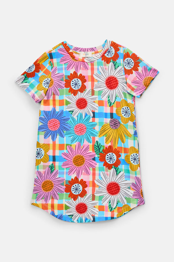 Gorman NZ - Blooming CheckKidsNightieDress - multi