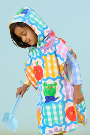 Gorman NZ - Jumble Check Kids Swim Poncho - multi