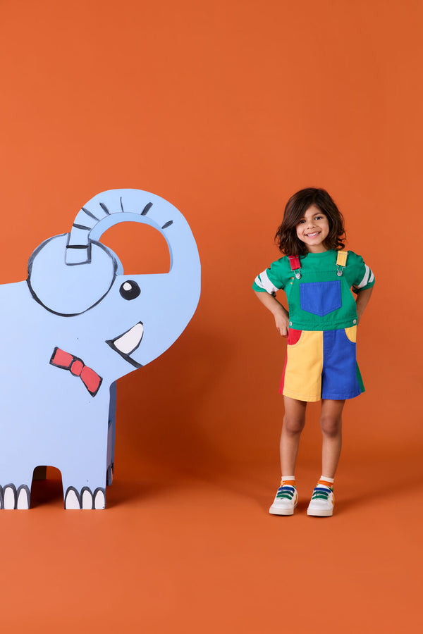 Gorman NZ - ColourBlockKidsOverallsGirls - multi