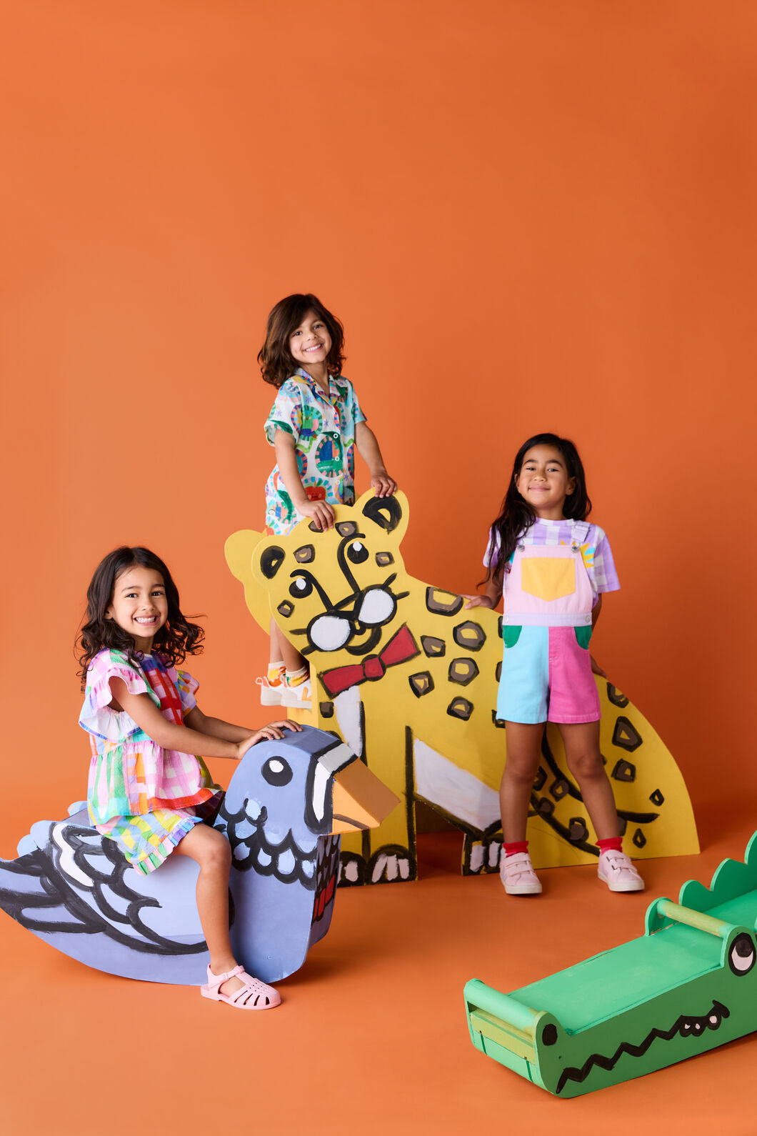 Gorman NZ - Colour Block Kids OverallsPink - multi
