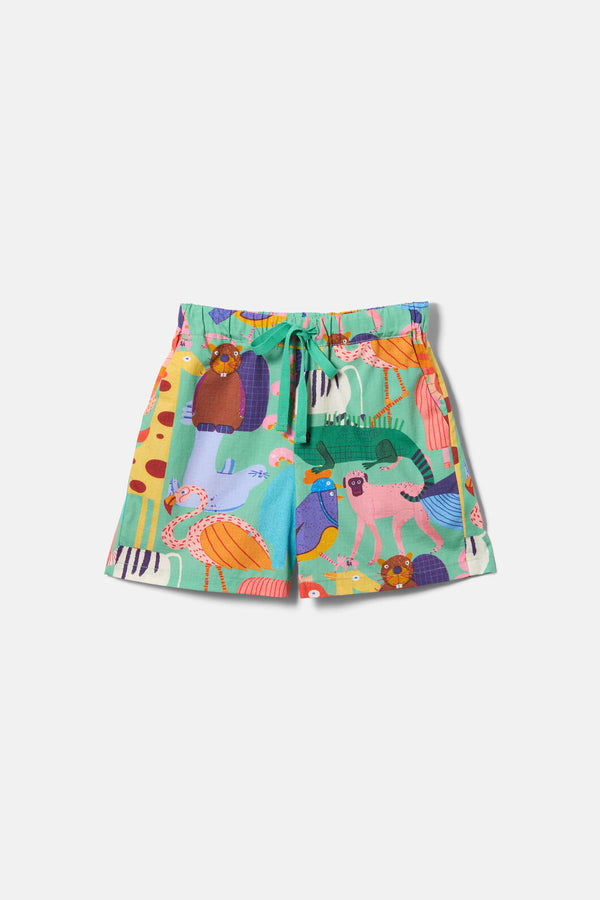 Gorman NZ - Zoo Tropics Kids Shorts - green