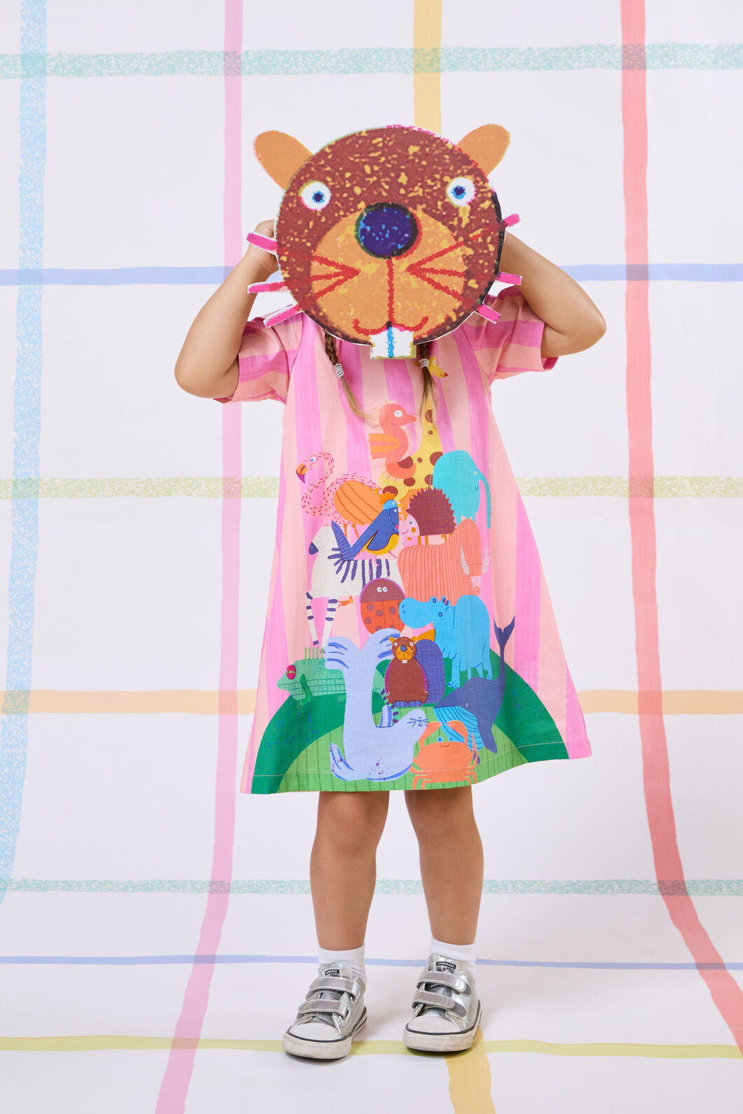 Gorman NZ - Zoo Stripe Kids Dress - multi