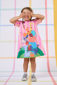 Gorman NZ - Zoo Stripe Kids Dress - multi