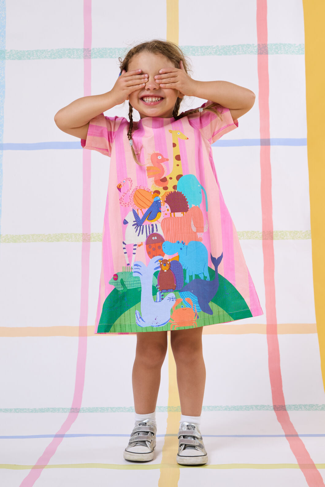 Gorman NZ - Zoo Stripe Kids Dress - multi