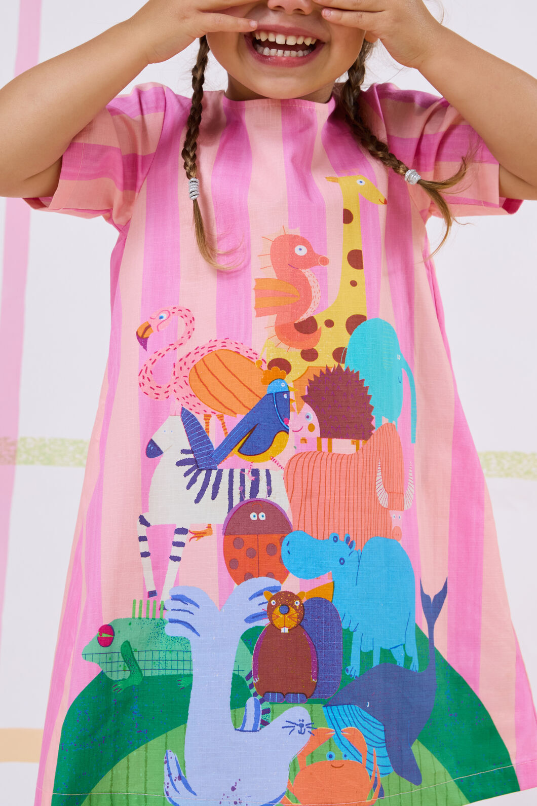 Gorman NZ - Zoo Stripe Kids Dress - multi