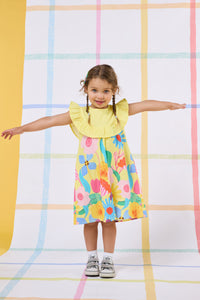 Gorman NZ - Cut Paste Border Kids Dress - yellow