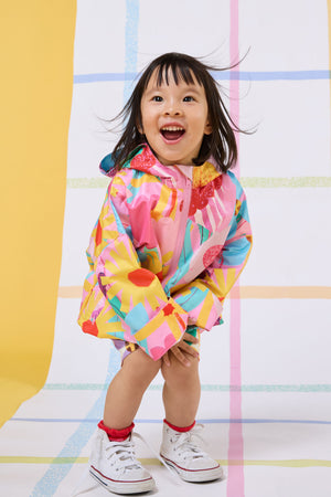 Gorman NZ - Cut Paste Floral Kids Raincoat - pink
