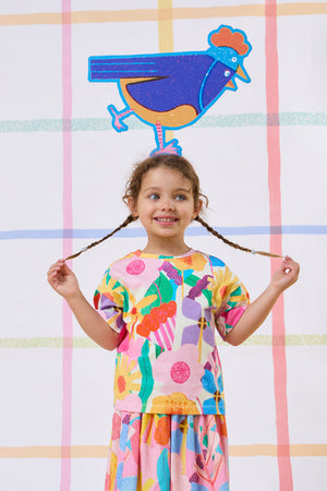 Gorman NZ - Cut Paste Floral Kids T-Shirt - cream
