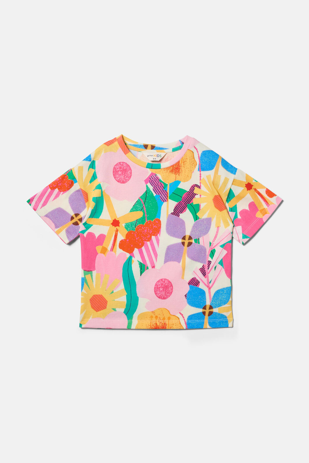 Gorman NZ - Cut Paste Floral Kids T-Shirt - cream