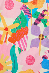 Gorman NZ - Cut Paste Floral Kids T-Shirt - cream