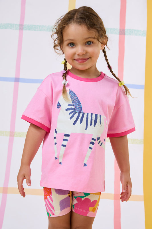 Gorman NZ - Zebra Kids T-Shirt - pink