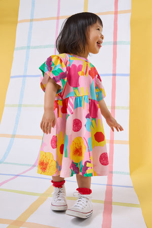 Gorman NZ - Cut Paste Floral Kids Dress - pink