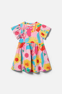 Gorman NZ - Cut Paste Floral Kids Dress - pink